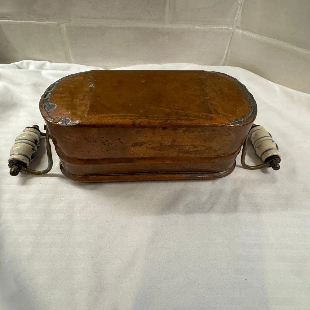 Copper Dish Replica‎ with Ceramic Handles Republic of Ireland Antiquing Process